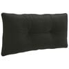 vidaXL Almofada de encosto PUTTEN 100% Poli&eacute;ster Preto 70 x 40 x 10 cm