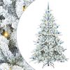 vidaXL &Aacute;rvore de Natal Articulada Artificial Branco 210 cm PVC e A&ccedil;o
