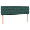 vidaXL Cama box spring com colch&atilde;o 160x210 cm veludo verde escuro