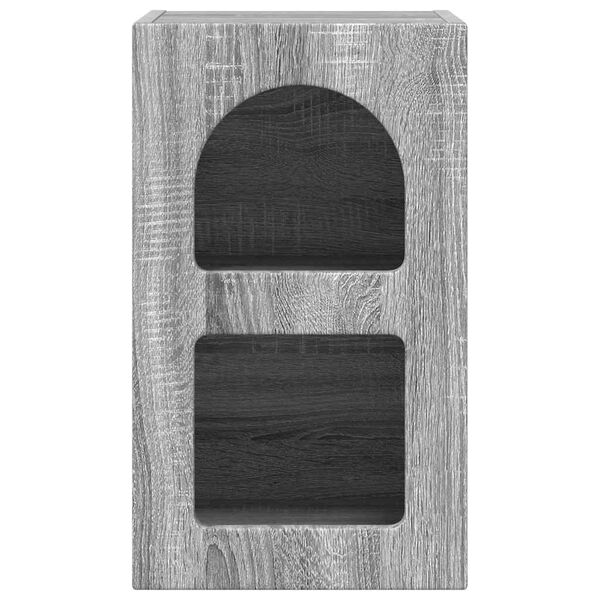 vidaXL Mesa-de-cabeceira Cinza Sonoma 29,5 x 33,5 x 50 cm