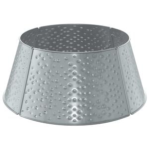 vidaXL Saia de &aacute;rvore de natal Em forma de cone Prateado &Oslash; 62 x 25 cm