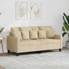 vidaXL Sof&aacute; de 2 lugares tecido 140 cm cor creme