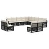 vidaXL Conjunto de Sof&aacute; de Jardim 13 unid. Preto vime PE