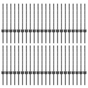 vidaXL Poste de Cerca Embutido 44 unid. Cinzento 100 cm