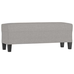 vidaXL Banco 100x35x41 cm tecido cinza-claro