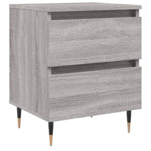 vidaXL Mesa de cabeceira 40x35x50 cm derivados de madeira cinza sonoma