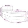 vidaXL Cama box spring c/ colch&atilde;o/LED 90x200 cm veludo cinzento-escuro