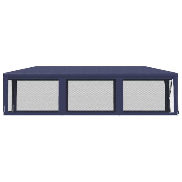vidaXL Tenda para festas c/ 8 paredes laterais em rede 3x9 m PEAD azul