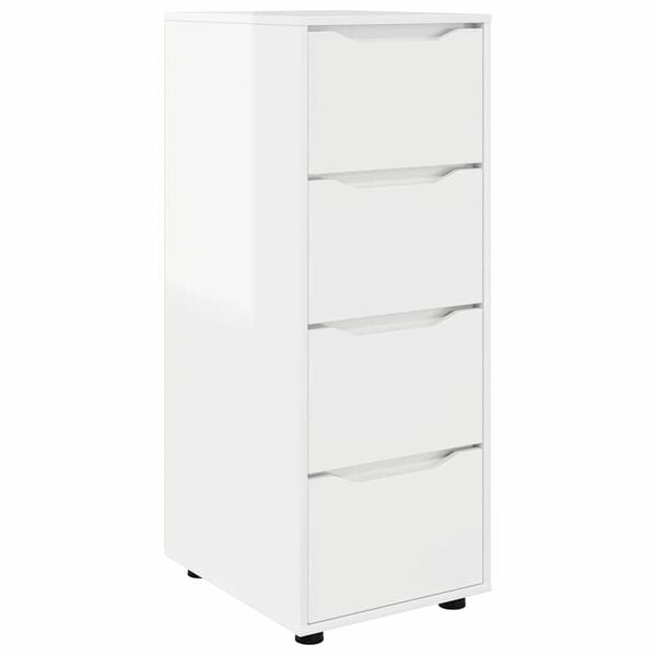 vidaXL Arm&aacute;rio de arruma&ccedil;&atilde;o Branco Brilhante 40 x 48 x 105 cm