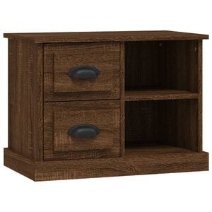 vidaXL Mesa de cabeceira 60x35,5x45 cm cor carvalho castanho