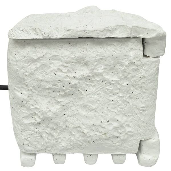 vidaXL Unidade de jardim com 4 tomadas à prova de água resina branco