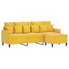 vidaXL Sof&aacute; de 3 lugares com apoio de p&eacute;s 180 cm veludo amarelo-claro