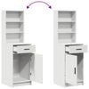 vidaXL Conjunto de Mesa de Vestir 2 pcs Branco 50 x 41 x 135 cm