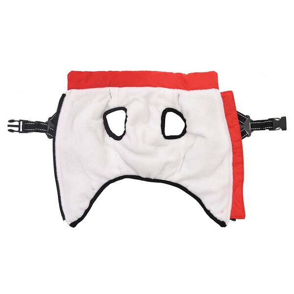 vidaXL casaco para c&atilde;es com arn&ecirc;s imperme&aacute;vel reflexivo vermelho L36