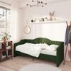 vidaXL Sofá-cama c/ saída USB 90x200 cm tecido verde-escuro