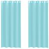 vidaXL Cortinas de voile com ilh&oacute;s 2 pcs turquesa