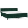 vidaXL Cama com molas/colch&atilde;o 180x200 cm veludo verde-escuro