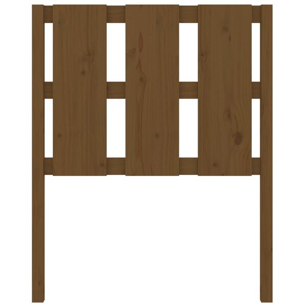 vidaXL Cabeceira de cama 80,5x4x100 cm pinho maciço castanho mel