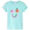vidaXL T-shirt infantil menta-claro 140