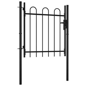 vidaXL Port&atilde;o de cerca de porta &uacute;nica BOXTEL com topo em arco 100 x 75 cm