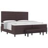 vidaXL Cama Box com colch&atilde;o Marrom Escuro 200 x 200 cm tecido