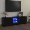 vidaXL M&oacute;vel de TV com luzes LED 120x30x36 cm preto