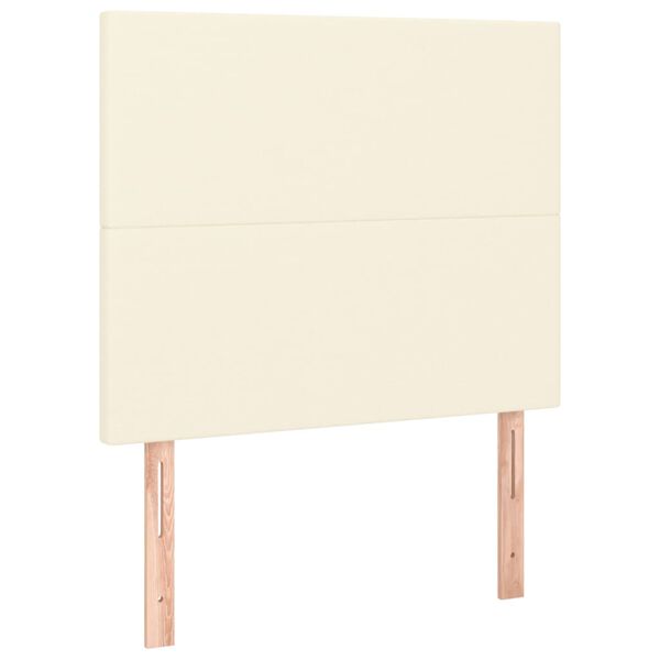 vidaXL Cabeceira Creme 90x5x118/128 cm Couro Sint&eacute;tico