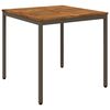 vidaXL Mesa de Jantar de Jardim Natural e Caf&eacute; 80 x 80,5 x 75 cm