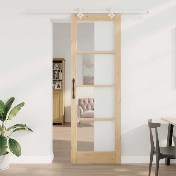 vidaXL Porta Deslizante Natural 78 x 232 cm