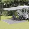 vidaXL Tapete de campismo para tenda 400x400 cm PEAD antracite/branco