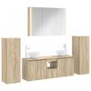vidaXL Conjunto de M&oacute;veis para Banheiro 6 pcs Carvalho Sonoma