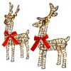 vidaXL Rena de Natal 3D LOVIISA 2 unid. 80 LED Branco quente