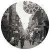 WallArt Papel de parede circular "Hong Kong the Old Days" 142,5 cm