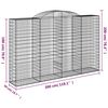 vidaXL Cestos gabi&atilde;o arqueados 25 pcs 300x50x180/200 ferro galvanizado