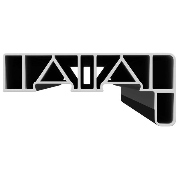 vidaXL Soleira de Janela Preto com Textura de Madeira PVC