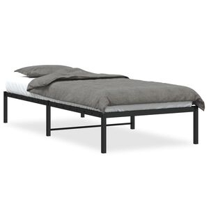 vidaXL Estrutura de cama 90x200 cm metal preto