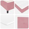 vidaXL Cama Box com colch&atilde;o com cabeceira Rosa 180 x 200 cm tecido
