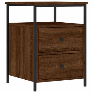 vidaXL Mesa cabeceira 44x45x60 cm derivados madeira carvalho castanho