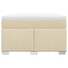 vidaXL Cama boxspring com colch&atilde;o 120x190 cm tecido cor creme
