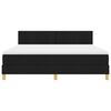 vidaXL Cama Box Spring LED com colch&atilde;o Preto 180 x 200 cm tecido