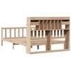 vidaXL Cama com estante sem colch&atilde;o 140x190 cm pinho maci&ccedil;o