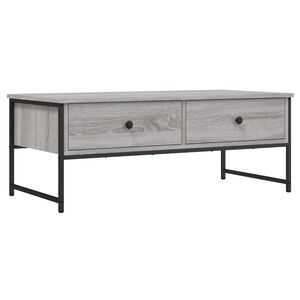 vidaXL Mesa de centro 101x49x39,5 cm derivados madeira cinzento sonoma