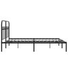 vidaXL Estrutura de cama com cabeceira 160x200 cm metal preto