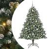 vidaXL &Aacute;rvore de Natal Artificial Verde 210 cm PVC, Pl&aacute;stico e A&ccedil;o