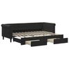 vidaXL Sof&aacute;-cama com gavet&atilde;o e gavetas 80x200 cm veludo preto