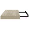 vidaXL Prateleiras de parede suspensas 2 pcs 50x23x3,8cm MDF carvalho