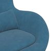vidaXL Cadeira Egg com Puff with Footstool Azul Veludo