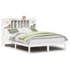 vidaXL Cama com estante sem colch&atilde;o 160x200 cm pinho maci&ccedil;o branco