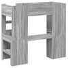 vidaXL Estrutura de Cama Loft com Mesa Cinza Sonoma 75 x 190 cm