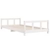 vidaXL Estrutura de cama infantil 90x190 cm pinho maci&ccedil;o branco
